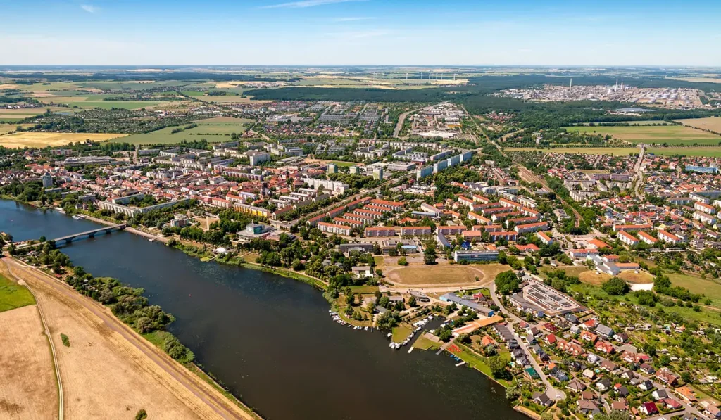 Stadtansicht von Schwedt/Oder – Personal buchen und Jobs finden bei CALUMA