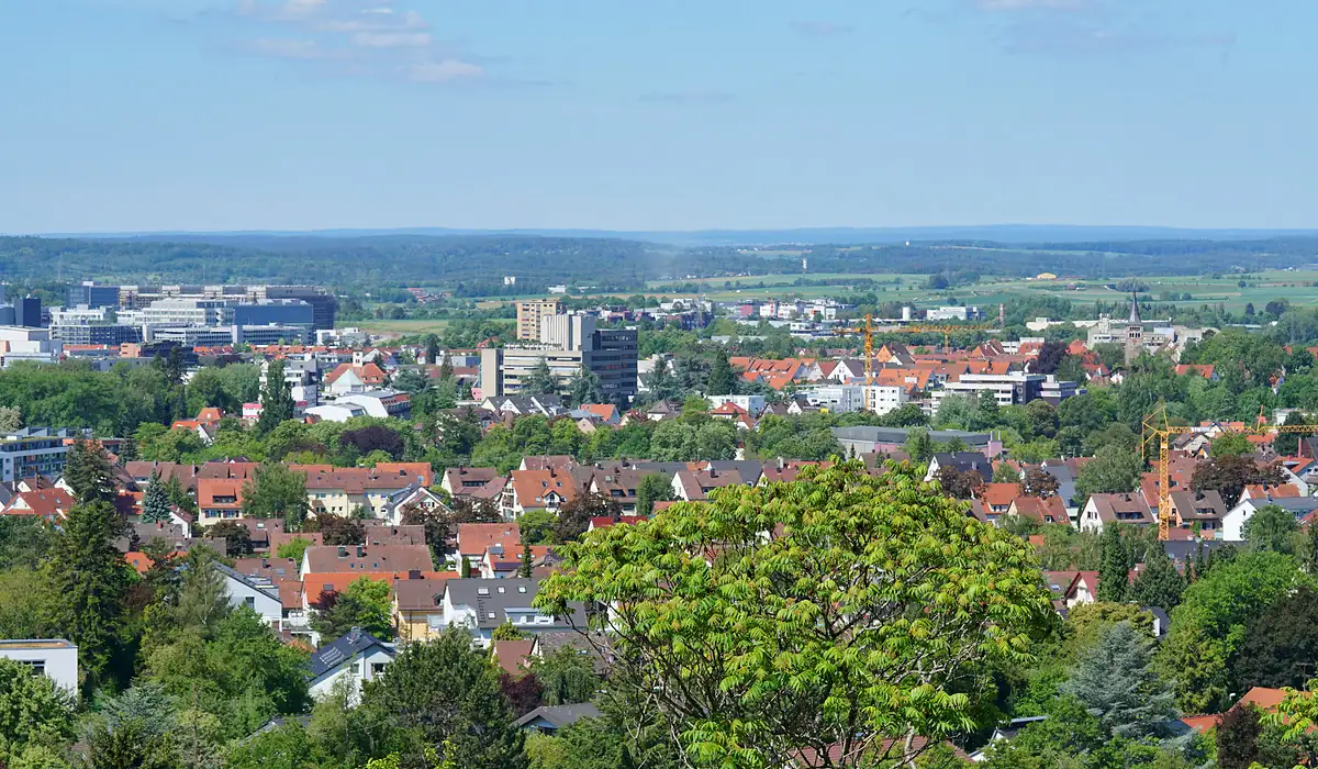 Stadtansicht von Sindelfingen – Einsatzort für Büromitarbeiter in Verwaltung, Assistenz und kaufmännischer Organisation | CALUMA