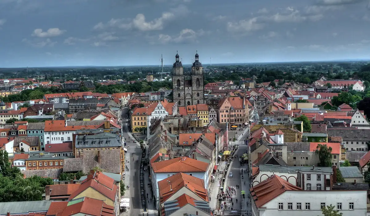 Stadtansicht von Wittenberg, Lutherstadt – Einsatzort für Kostüm-Hostessen bei Events, Promotionaktionen, Stadtfesten, Roadshows und Markeninszenierungen über CALUMA