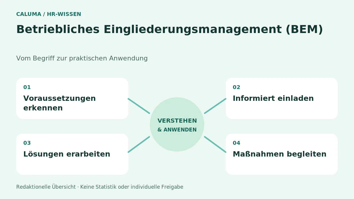 Betriebliches Eingliederungsmanagement (BEM) – grafische Orientierung