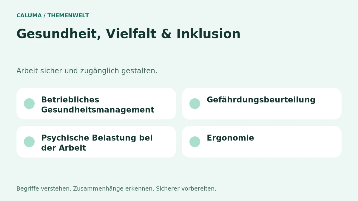 Gesundheit, Vielfalt & Inklusion – grafische Orientierung