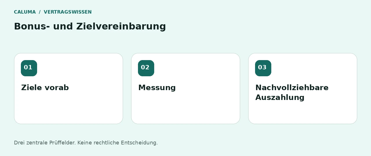 Bonus- und Zielvereinbarung: Ziele vorab, Messung, Nachvollziehbare Auszahlung
