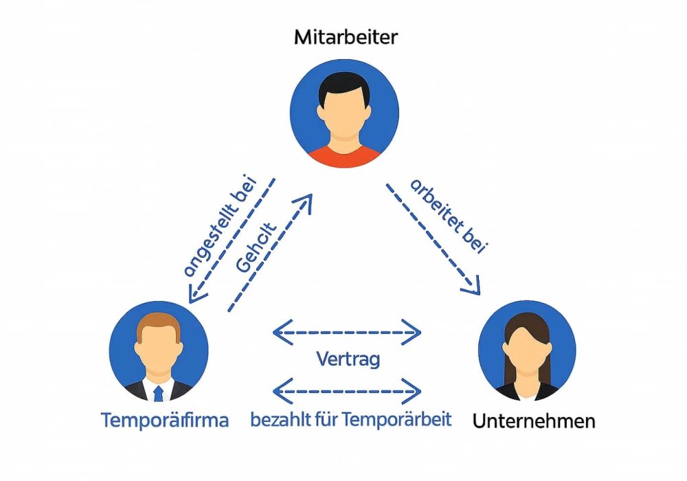 Temporärfirma-Bewerber